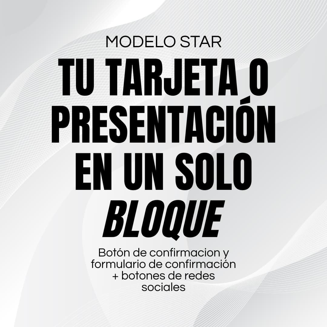 Tarjeta Interactiva Modelo Star — Confirmación y redes - Imagen 2